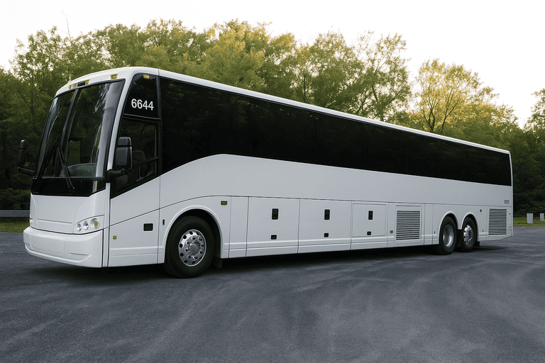 exterior of Charter Bus Rental Everett coach bus
