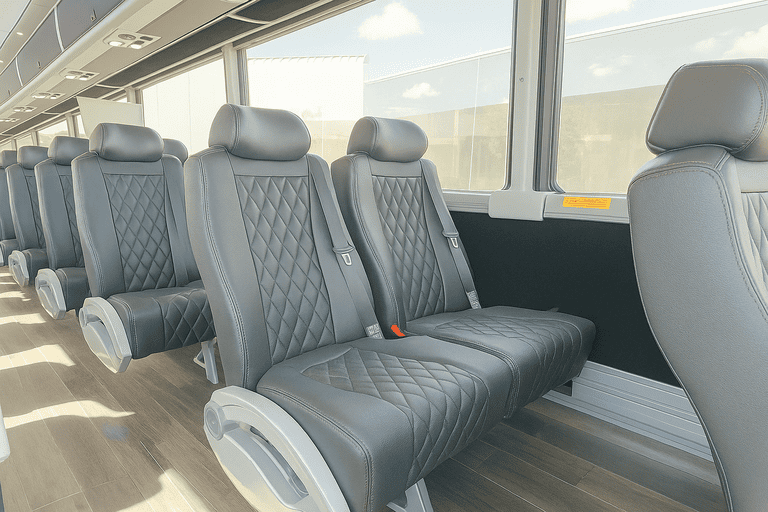 interior of Charter Bus Rental Everett charter bus